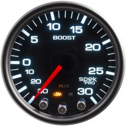 AutoMeter SPEK-PRO Boost Gauge (52mm, 30 In. Hg - 30 PSI, Black/Black)