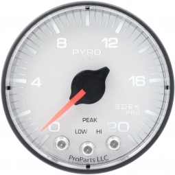 AutoMeter SPEK-PRO Exhaust Gas Temperature (EGT) Gauge (52mm, 0-2000F, White/Black, AntiGlare Lens)