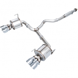 AWE Touring Edition Cat-Back Exhaust System w/ Chrome Silver Tips, '22-'26 WRX