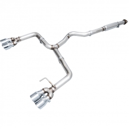 AWE Track Edition Cat-Back Exhaust System w/ 102mm Chrome Silver Tips, '22-'26 WRX
