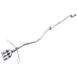AWE Track Edition Cat-Back Exhaust w/ Front Pipe & Triple Chrome Silver Tips, '17-'21 Civic Type R