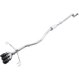 AWE Track Edition Cat-Back Exhaust w/ Front Pipe & Triple Diamond Black Tips, '17-'21 Civic Type R