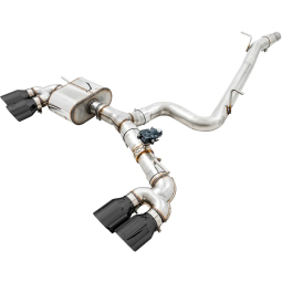 AWE SwitchPath Cat-Back Exhaust System w/ 102mm Diamond Black Tips, '18-'19 Golf R MK7.5