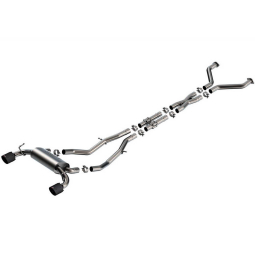Borla S-Type Cat-Back Exhaust System w/ 4.5in Carbon Fiber Black Anodized Tips, '23-'25 Nissan Z