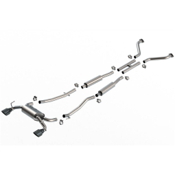 Borla S-Type Cat-Back Exhaust System w/ Black Chrome Tips, '03-'08 350Z