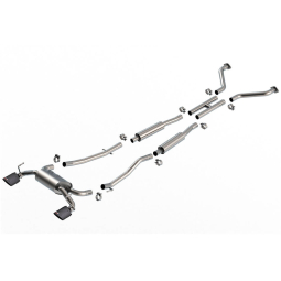 Borla S-Type Cat-Back Exhaust System w/ Carbon Fiber Black Anodized Tips, '03-'08 350Z