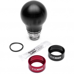 COBB Weighted Short Shift Knob (Stealth Black w/ Black & Red Collars), '02-'14 WRX