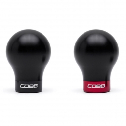 COBB Weighted Shift Knob (Stealth Black w/ Black & Red Collars), '04-'21 STi & '15-'26 WRX