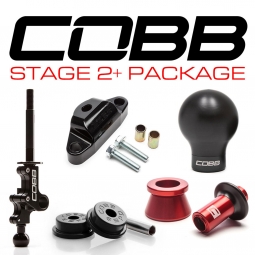 COBB Stage 2+ Drivetrain Package (Stealth Black w/ Race Red), '04-'21 STi