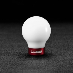 COBB Delrin Shift Knob (White w/ Red), 2008-2015 EVO X GSR (5MT)