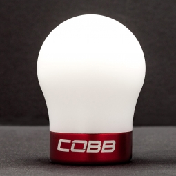 COBB Delrin Shift Knob (White w/ Red), 2009-2014 VW Golf GTI (Mk6)