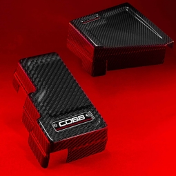 COBB Redline Carbon Fiber Fuse Covers Kit (Driver & Passenger, Gloss), '22-'26 WRX