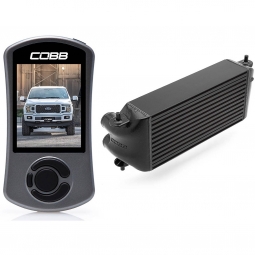 COBB Stage 2 Power Package (OE Loc Black Intercooler, No Intake), '18-'20 F-150 2.7L