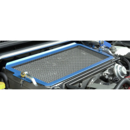 Cusco Intercooler Protection Grill Kit (Blue w/ Black Mesh), '04-'07 WRX & '04-'07 STi