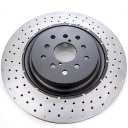 DBA Front Crossdrilled/Dimpled 4000 XD Series Rotor, '18-'21 STi & '24+ WRX TR/TS