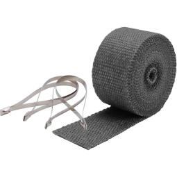 DEI Pipe Wrap Kit (2in x 25ft, Black, w/ Ties)