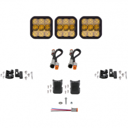 Diode Dynamics SS5 Sport Universal CrossLink 3-Pod Lightbar Yellow Combo