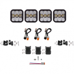 Diode Dynamics SS5 Sport Universal CrossLink 4-Pod Lightbar White Combo