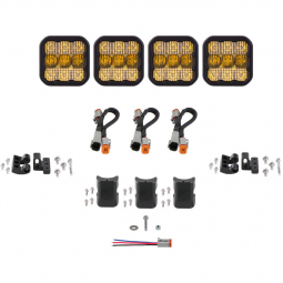 Diode Dynamics SS5 Sport Universal CrossLink 4-Pod Lightbar Yellow Combo