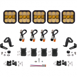 Diode Dynamics SS5 Sport Universal CrossLink 5-Pod Lightbar Yellow Combo