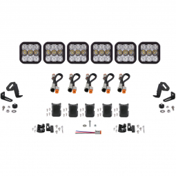 Diode Dynamics SS5 Sport Universal CrossLink 6-Pod Lightbar White Combo