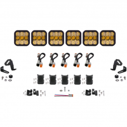 Diode Dynamics SS5 Sport Universal CrossLink 6-Pod Lightbar Yellow Combo