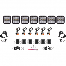 Diode Dynamics SS5 Sport Universal CrossLink 7-Pod Lightbar White Combo