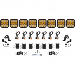 Diode Dynamics SS5 Sport Universal CrossLink 8-Pod Lightbar Yellow Combo