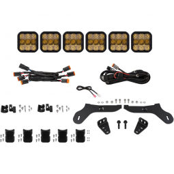Diode Dynamics SS5 Sport CrossLink Grille LED Lightbar Kit (Combo, Yellow), '17-'20 F-150 Raptor
