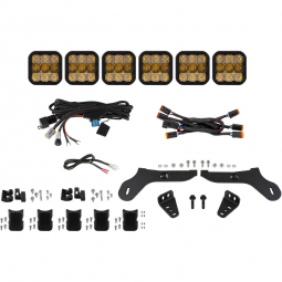 Diode Dynamics SS5 Pro CrossLink Grille LED Lightbar Kit (Combo, Yellow), '17-'20 F-150 Raptor