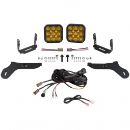 Diode Dynamics SS5 Sport Bumper LED Pod Light Kit (Driving, Yellow), '17-'20 F-150 Raptor