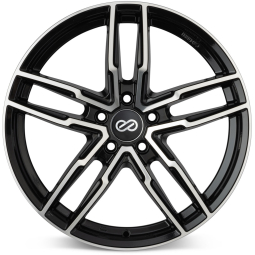 Enkei SS05 Wheel - 17x7.5 / +45 / 5x100 - Black w/ Machined Lip