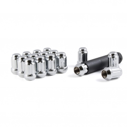 Gorilla Small Diameter Spline Style Lug Nuts (12x1.25mm, Set/16, Chrome)