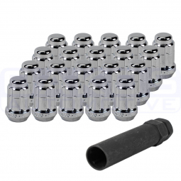 Gorilla Small Diameter Spline Style Lug Nuts (12x1.25mm, Set/20, Chrome)