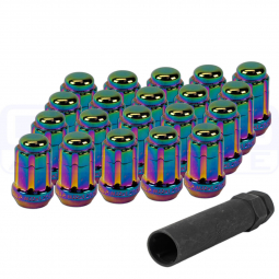Gorilla Small Diameter Spline Style Lug Nuts (Prism Light, 12x1.25mm, Set/20), Subaru & Nissan