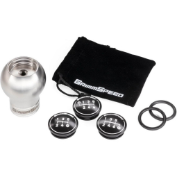 GrimmSpeed Swap-Top Weighted Shift Knob (Bulb, Stainless Steel), '02-'26 WRX & STi