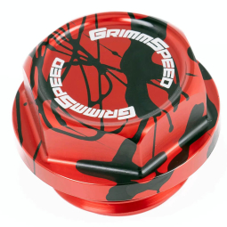 GrimmSpeed The Bolt Oil Cap (Red/Black), '02-'21 WRX & '04-'21 STi & BRZ/FR-S/86