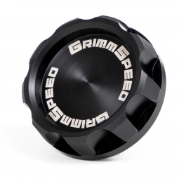 GrimmSpeed 'Cool Touch' v2 Delrin Oil Cap (Black), '02-'21 WRX & '04-'21 STi & BRZ/FR-S/86