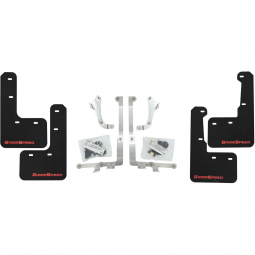 GrimmSpeed Mud Flaps (Black w/ Red Lettering), '15-'21 STi & '15-'21 WRX