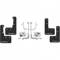 GrimmSpeed Mud Flaps (Black w/ White Lettering), '15-'21 STi & '15-'21 WRX