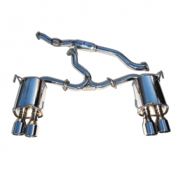 Invidia Q300 Cat-Back Exhaust System w/ Quad Rolled 110mm SS Tips, '11-'14 WRX & STi (Sedan)