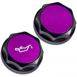 IAG Revolve Engine Oil Cap (Black w/ Purple Insert), '02-'26 WRX, '04-'21 STi & '13+ BRZ/86