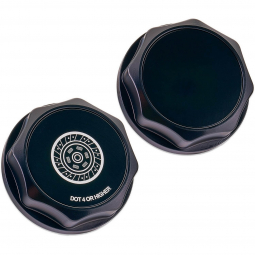 IAG Revolve Clutch Fluid Cap (Black w/ Black Insert), '02-'14 WRX & '04-'14 STi