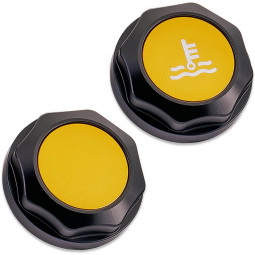 IAG Revolve Coolant Tank Cap (Black w/ Gold Insert), '02-'26 WRX, '04-'21 STi & '13+ BRZ/86