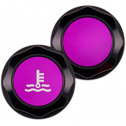 IAG Revolve Coolant Tank Cap (Black w/ Purple Insert), '02-'26 WRX, '04-'21 STi & '13+ BRZ/86