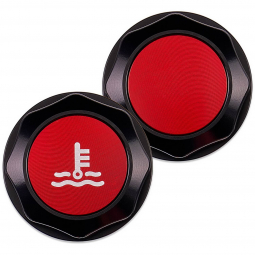 IAG Revolve Coolant Tank Cap (Black w/ Red Insert), '02-'26 WRX, '04-'21 STi & '13+ BRZ/86