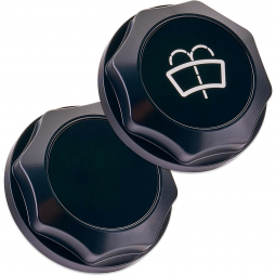 IAG Revolve Washer Fluid Reservoir Cap (Black w/ Black Insert), '02-'21 WRX & '04-'21 STi