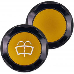 IAG Revolve Washer Fluid Reservoir Cap (Black w/ Gold Insert), '02-'21 WRX & '04-'21 STi