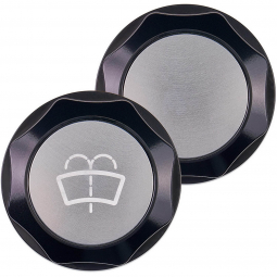 IAG Revolve Washer Fluid Reservoir Cap (Black w/ Silver Insert), '02-'21 WRX & '04-'21 STi