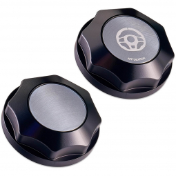 IAG Revolve Power Steering Cap (Black w/ Silver Insert), '02-'07 WRX & '04-'07 STi